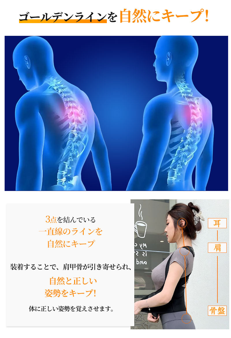 サポーター 背筋 姿勢サポーター 猫背 姿勢ベルト 美姿勢 背筋ベルト 巻き肩 男性 子供 姿勢矯正ベルト 猫背矯正ベルト ねこ背 矯正 背筋矯正ベルト 猫背サbesuto-1002