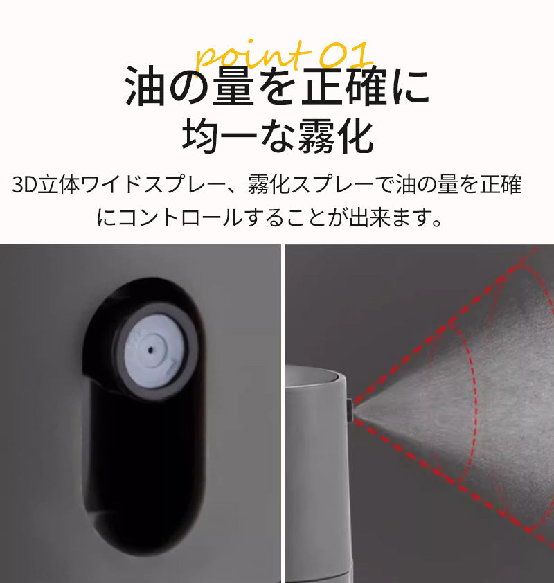 オイルスプレー 250ml 500ml 油ポット 霧吹き 注ぎ スプレーボトル 選べる1個-4個セット 極細のミスト オリーブオイル スプレー容器 ミストスプレー 料理用 醤油 オイルポット オイルボトル 耐熱ガラス 油さし オイル差し 透明 防塵 漏れ防止 キャンプ キッチン用品