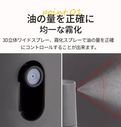 オイルスプレー 250ml 500ml 油ポット 霧吹き 注ぎ スプレーボトル 選べる1個-4個セット 極細のミスト オリーブオイル スプレー容器 ミストスプレー 料理用 醤油 オイルポット オイルボトル 耐熱ガラス 油さし オイル差し 透明 防塵 漏れ防止 キャンプ キッチン用品