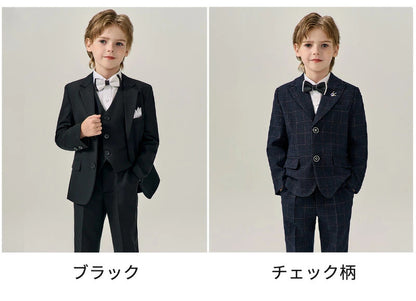 スーツ 男の子 5点セット 七五三 子供 入学式 フォーマル 子供スーツ 子供服 卒業式 送料無料 紳士服 キッズ 誕生日 入園式 小学生 中学生 ピアノ発表会 卒園式 保育所 華やか 退所式 保育園 90/100/110/120/130/140/150/160/170cm