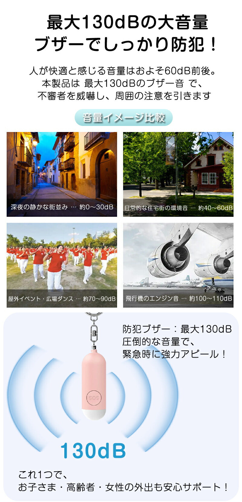 防犯ブザー GPS 子ども 防犯アラーム 小学生 女の子 男の子 大人 紛失防止タグ 130dB大音量 GPS発信機  SOS 生活防水 小型 キーホルダー 懐中電灯 夜道 通学 通勤 認知症 忘れ物防止 登下校 卒園祝い 入学準備 防犯グッズ ランドセル用  防災 ギフト向け