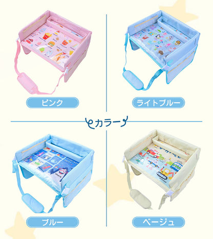 チャイルドシート テーブル 子供 車内 チャイルドデスク 車 シートテーブル 防水 ベビー 赤ちゃん お絵かき お遊び台 車用品 チャイルドトレイ ベビーテーブル かわいい 幼児 子ども用 キッズテーブル お出かけ用 机 撥水 食事