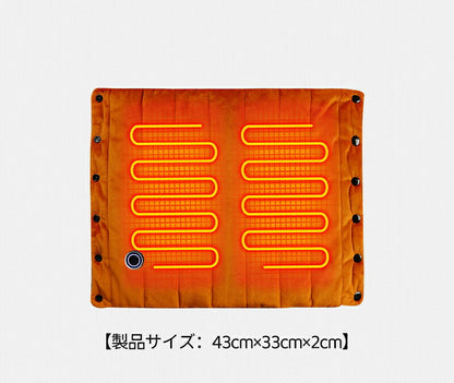 ミニ デスク下 ホットマット 一人用  折りたたみ 足元 足温器 省エネ USB 水洗いOK 椅子 電気ひざ掛け ホットテーブルマット 洗える 電気ホットカーペット 電気あんか 3段階温度調節 速暖 床暖房 温熱シート 電気ミニマット 冷え性対策 自宅やオフィス