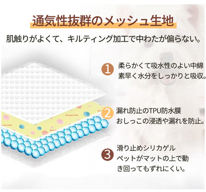 トイレマット ペットシーツ 犬 猫 防水 漏れ防止 ペット トイレシー 防水マット 防水シート ペットシート 洗える 小 中 大型 速乾 超吸収 滑り止め 繰り返し利 ペット用 ペットマット 犬用トイレシート 速乾 超吸収 滑り止め