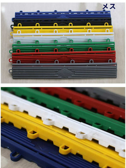 ガレージタイル用 エッジ コーナー ガレージマット ガレージ 耐荷重10トン 車 バイク 駐車場 屋外 屋内 組立簡単 取り外し お手入れ簡単 滑り止め効果 床の汚れ防止 マットのみ エッジ＆コーナー付属しない あす楽 即納