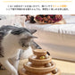 猫 おもちゃ ボール タワー 木製 回転 猫じゃらし ねこじゃらし 遊ぶ 一人遊び 運動不足解消 ストレス解消  転がる 猫耳 ねこ かわいい 知育 暇つぶし 玩具 留守番 ペット 猫用品 キャットボール　キャット グッズ ボール回転盤 木製 竹製 回転式 自動 子猫 2段  3段