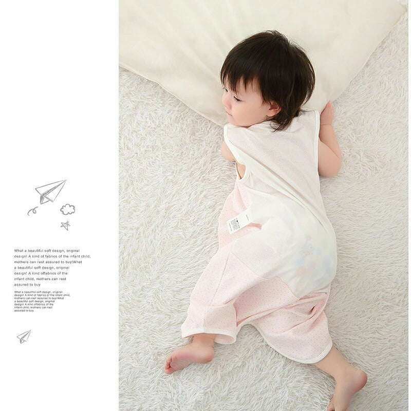 ベビー スリーパー 夏 メッシュ 夏用 ガーゼ 背中メッシュ 半袖 袖なし ベビースリーパー キッズ 2way パンツ型 ドレス型 涼しい 赤ちゃんスリーパー 夏 着脱簡単 春 幼児 ノースリーブ スナップボタン 袖あり 出産祝い ギフト