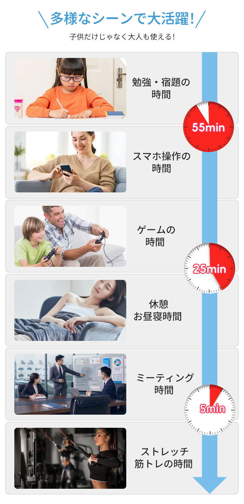 タイマー 子供 子ども 時計 知育 学習タイマー かわいい 勉強 テレビ キッチンタイマー アナログ ゲーム カウント 料理 自宅学習 テレワーク 子供用 子どclock-3006