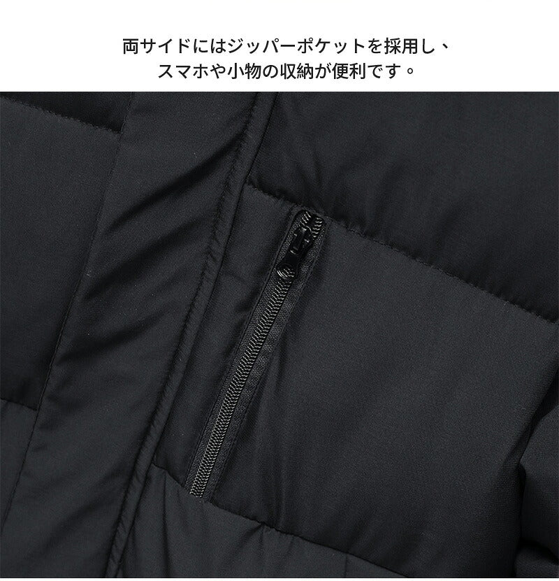 ベンチコート レディース ロングコート 膝下 きれいめ 中綿コート 防寒 フード付き ゆったりサイズ 大きいサイズ スポーツ ベンチコート 女子 女の子 ジュニア 高校生 中綿アウター 体型カバー 冬
