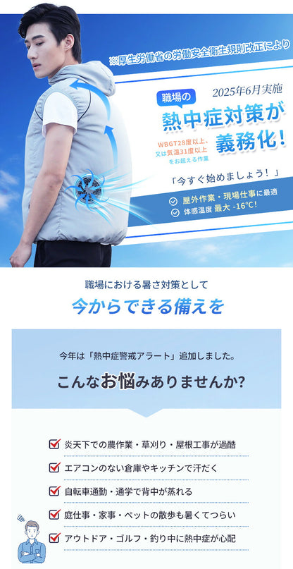 空調ウェア 冷却服 男女兼用 大きいサイズ ベスト バッテリー付き 送風ベスト ジレ スポーツ 大風量 薄型 メンズ レディース 夏 ゴルフ アウトドア 熱中症対策 UVカット 通気性 釣り 冷却 涼しい 空調ウエア USB 空調ベスト 軽量 S-5XL