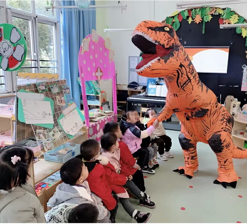 ティラノサウルス レース 顔出し コスプレ 恐竜着ぐるみ  恐竜コスプレ T-REX ハロウィン  怪獣 イベント エアコス インフレータブルスーツ 膨張式  試合 盛り上がる パーティー クリスマス 新年 誕生日 お祝い 卒業 大人用 子供用 膨らむ