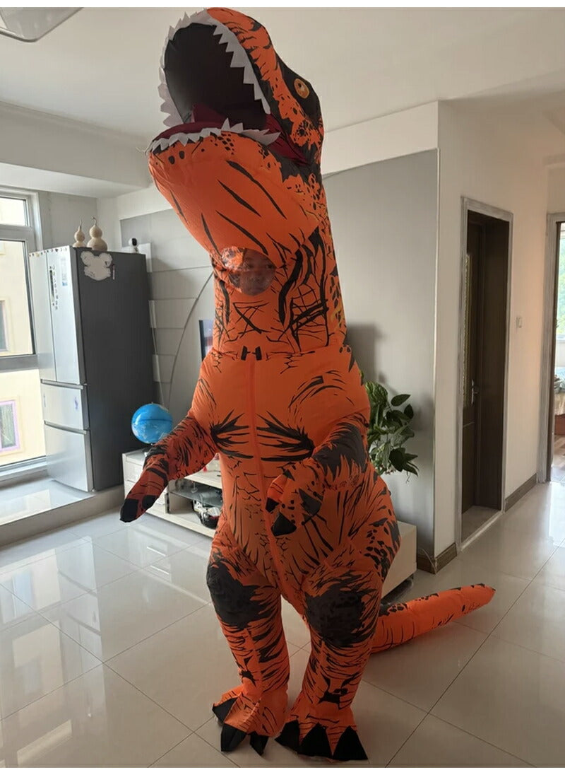 ティラノサウルス レース 顔出し コスプレ 恐竜着ぐるみ  恐竜コスプレ T-REX ハロウィン  怪獣 イベント エアコス インフレータブルスーツ 膨張式  試合 盛り上がる パーティー クリスマス 新年 誕生日 お祝い 卒業 大人用 子供用 膨らむ