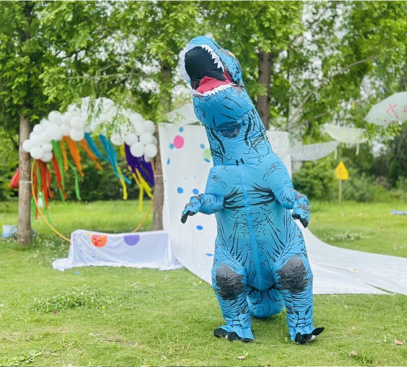 ティラノサウルス レース 顔出し コスプレ 恐竜着ぐるみ  恐竜コスプレ T-REX ハロウィン  怪獣 イベント エアコス インフレータブルスーツ 膨張式  試合 盛り上がる パーティー クリスマス 新年 誕生日 お祝い 卒業 大人用 子供用 膨らむ