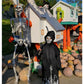 ハロウィン 衣装 子供 死神 鎌付き 4点・3点セット マント フード付き 悪魔 どくろ  骸骨 コスプレ  蛍光効果 ローブ 女の子 男の子 子供用 ハロウィン仮装 手袋 マスク 死神コス パーティー ハロウィーン衣装 キッズ 演出服 舞台