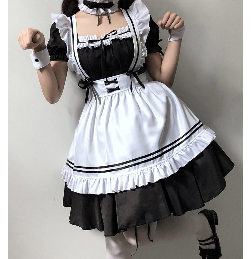 仮装 メイド ハロウィン衣装 子供 メイド服 6点セット ゴスロリ キッズ セット コスプレ レディース ハロウィン ロリータ 親子 子供用 女の子 ハロウィンコスプレ コスチューム 可愛い お姫様 大人 かわいい ハロウィーン  イベント