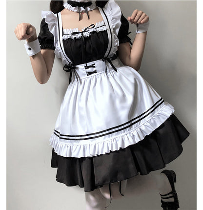 仮装 メイド ハロウィン衣装 子供 メイド服 6点セット ゴスロリ キッズ セット コスプレ レディース ハロウィン ロリータ 親子 子供用 女の子 ハロウィンコスプレ コスチューム 可愛い お姫様 大人 かわいい ハロウィーン  イベント