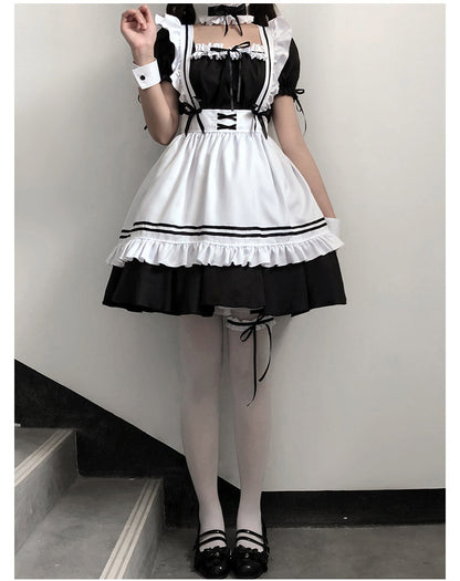 仮装 メイド ハロウィン衣装 子供 メイド服 6点セット ゴスロリ キッズ セット コスプレ レディース ハロウィン ロリータ 親子 子供用 女の子 ハロウィンコスプレ コスチューム 可愛い お姫様 大人 かわいい ハロウィーン  イベント