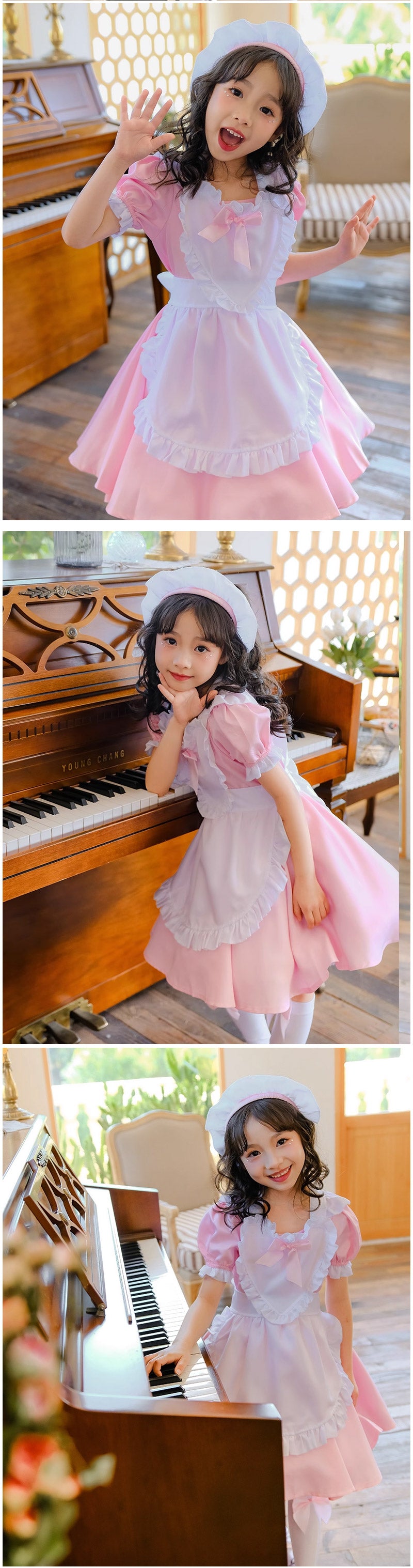 メイド服 子供 コスプレ 3点セット レディース ハロウィン メイド ロリータ 親子 お揃い 女の子 ハロウィンコスプレ キッズ ワンピース コスチューム 可愛い お姫様 大人 仮装 コスプレ衣装 かわいい ハロウィーン パーティー イベント