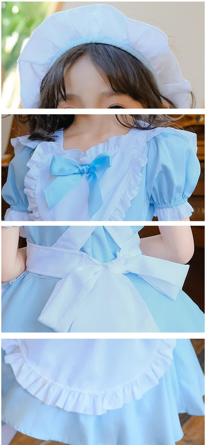メイド服 子供 コスプレ 3点セット レディース ハロウィン メイド ロリータ 親子 お揃い 女の子 ハロウィンコスプレ キッズ ワンピース コスチューム 可愛い お姫様 大人 仮装 コスプレ衣装 かわいい ハロウィーン パーティー イベント