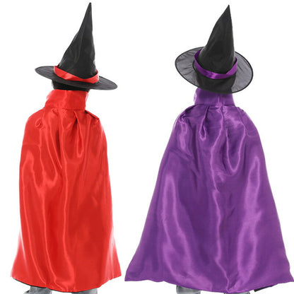 ハロウィン マント コスプレ 大人用 子供用 キッズ メンズ レディース 魔女 魔法使い レッド 赤 パープル ブラック 黒 マジシャン パーティ ハロウィン衣装 学際 学芸会 手品 仮装 宴会 衣装 コスチューム 発表会 お遊戯会 幼稚園 小学校