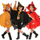 ハロウィン マント コスプレ 子供用 キッズ メンズ レディース 魔女 送料無料 魔法使い レッド 赤 オレンジ ブラック 黒 マジシャン パーティ ハロウィン衣装 学際 学芸会 手品 仮装 宴会 衣装 コスチューム 発表会 お遊戯会 幼稚園 小学校 グッズ