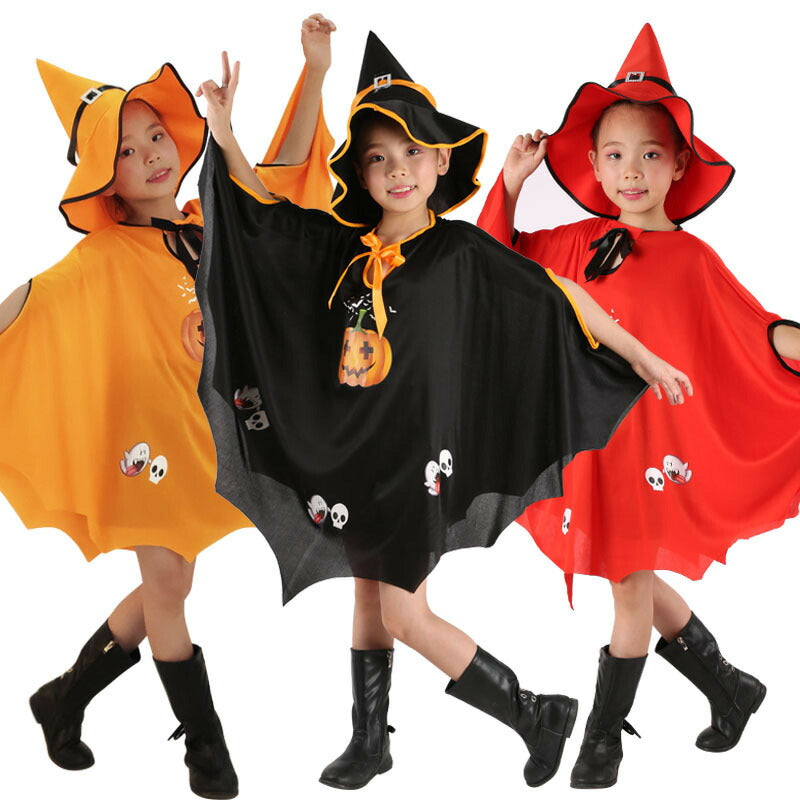ハロウィン マント コスプレ 子供用 キッズ メンズ レディース 魔女 送料無料 魔法使い レッド 赤 オレンジ ブラック 黒 マジシャン パーティ ハロウィン衣装 学際 学芸会 手品 仮装 宴会 衣装 コスチューム 発表会 お遊戯会 幼稚園 小学校 グッズ