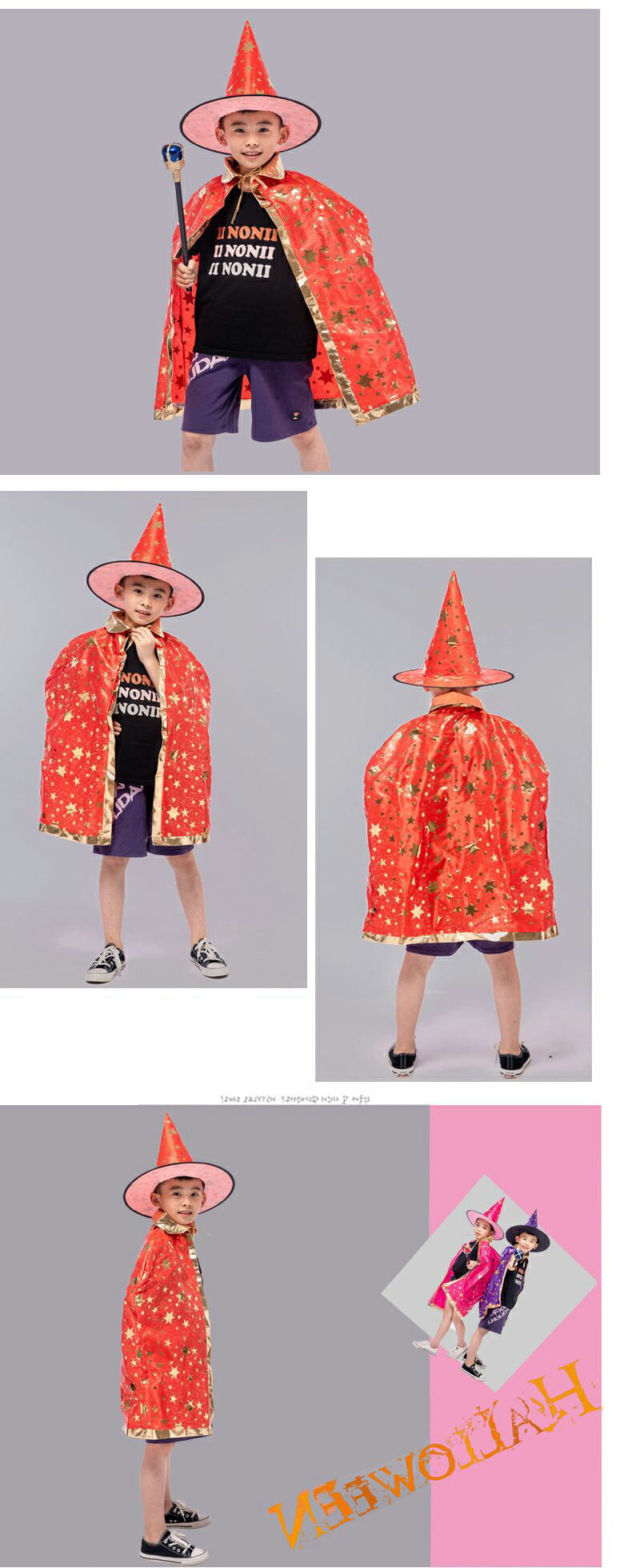 ハロウィン マント コスプレ 大人用 子供用 キッズ メンズ レディース 魔女 送料無料 魔法使い レッド 赤 パープル 紫 ブラック 黒 マジシャン パーティ ハロウィン衣装 学際 学芸会 手品 仮装 宴会 衣装 コスチューム 発表会 お遊戯会 幼稚園 小学校 グッズ