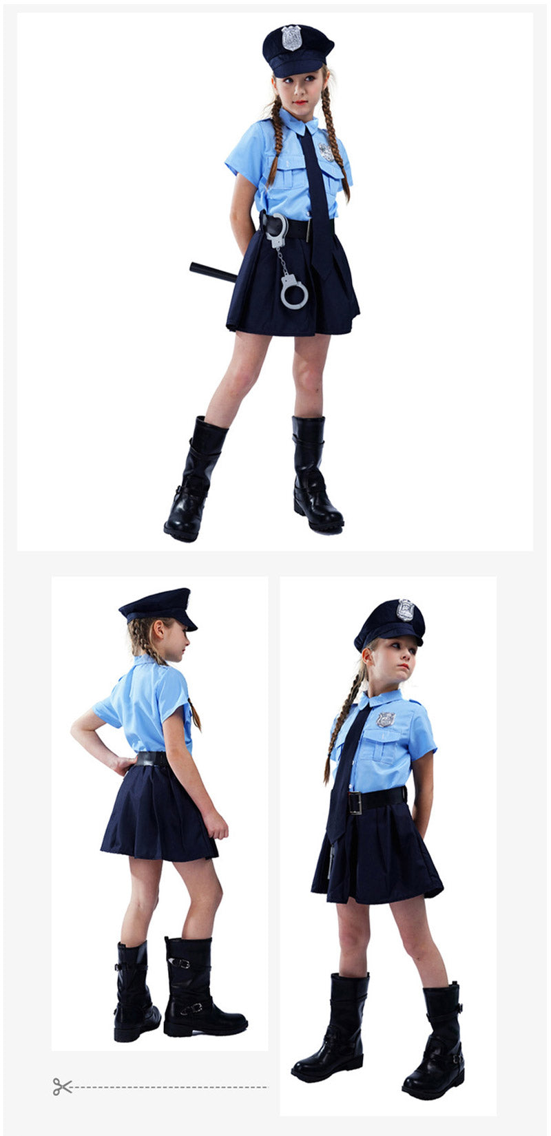 ハロウィン衣装 女の子 警察官 男の子 豪華8点セット 子供 コスプレ ユニセックス衣装 キッズ 子供服 警官仮装 学校 幼稚園 警官 ハロウィーン 衣装 パーティーグッズ 写真撮影 お誕生日 演劇 お遊戯会 ステージ クリスマス 文化祭 学園祭