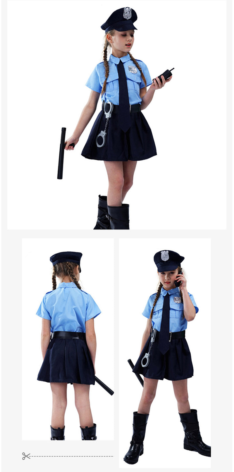 ハロウィン衣装 女の子 警察官 男の子 豪華8点セット 子供 コスプレ ユニセックス衣装 キッズ 子供服 警官仮装 学校 幼稚園 警官 ハロウィーン 衣装 パーティーグッズ 写真撮影 お誕生日 演劇 お遊戯会 ステージ クリスマス 文化祭 学園祭