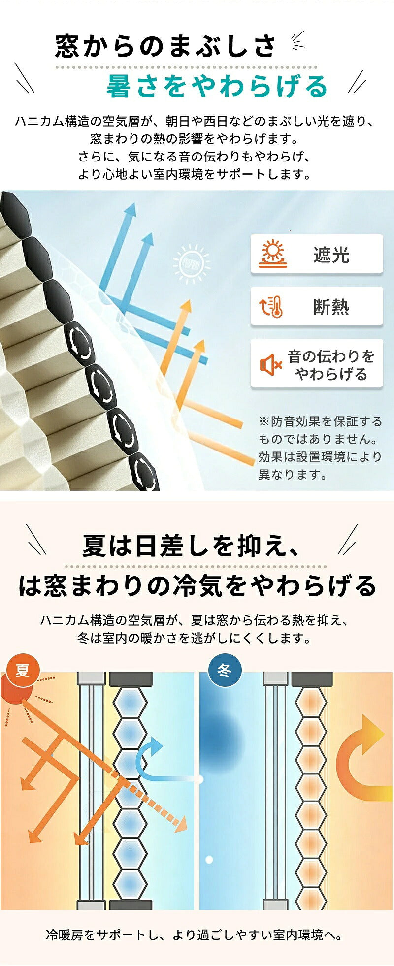 ハニカムスクリーン 小窓カーテン ハニカムシェード 縦長窓 1級遮光 窓用カーテン 穴あけ不要 簡単取付 賃貸対応 断熱スクリーン 遮熱 保温 暑さ対策 UVカット 採光 目隠し