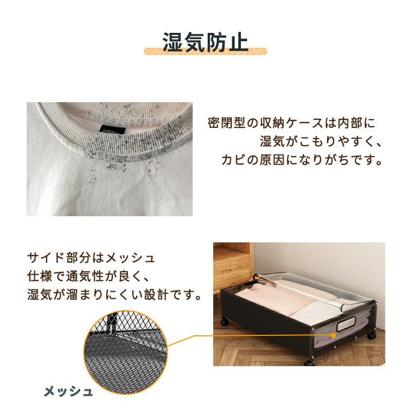 収納ボックス ベッド下収納 収納ケース 高さ18cm キャスター 布団収納 衣類収納 大容量 ベッド下ワゴン スペース活用 整理ボックス ベッド下収納ボックス 収納BOX 収納ワゴン キャスター付き ローラー付き 隙間収納 押入れ収納 小物 黒 ブラック 服 2個セット 薄型