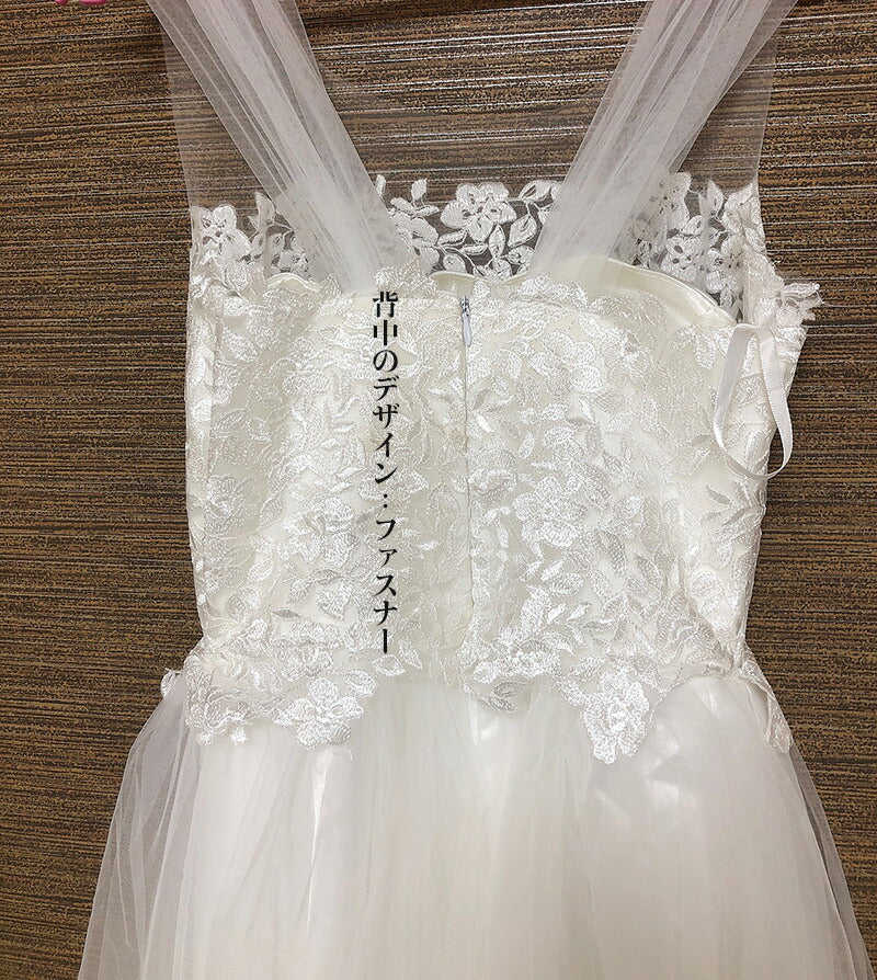 ドレス 二次会 ウエディングドレス 花嫁 白 ホワイト シャンパン ロングトレーン ライトドレスフォト婚 ファスナー 結婚式 ウェディングドレス 花嫁ドレス 妊dress-002