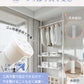 つっぱり式ハンガーラック 2段 3段 4段 伸縮 高さ 110-310cm 幅 75-360cm 突っ張り スリム コンパクト 省スペース おしゃれ インテリアdtld-001