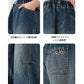 デニム ワイドパンツ キッズ 女の子 ダンス 衣装 子供服 110cm 120cm 130cm 140 150cm 160cm 170cm ジーパン ウエストゴム ダメージ ジーンズ 長ズボン 女子 通学 通園 子供 服 ジュニア 小学生 中学生 幼稚園 韓国 ファッション おしゃれ 可愛い 韓国子供服 春 夏 秋