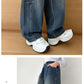 デニム ワイドパンツ キッズ 女の子 ダンス 衣装 子供服 110cm 120cm 130cm 140 150cm 160cm 170cm ジーパン ウエストゴム ダメージ ジーンズ 長ズボン 女子 通学 通園 子供 服 ジュニア 小学生 中学生 幼稚園 韓国 ファッション おしゃれ 可愛い 韓国子供服 春 夏 秋