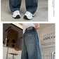 デニム ワイドパンツ キッズ 女の子 ダンス 衣装 子供服 110cm 120cm 130cm 140 150cm 160cm 170cm ジーパン ウエストゴム ダメージ ジーンズ 長ズボン 女子 通学 通園 子供 服 ジュニア 小学生 中学生 幼稚園 韓国 ファッション おしゃれ 可愛い 韓国子供服 春 夏 秋