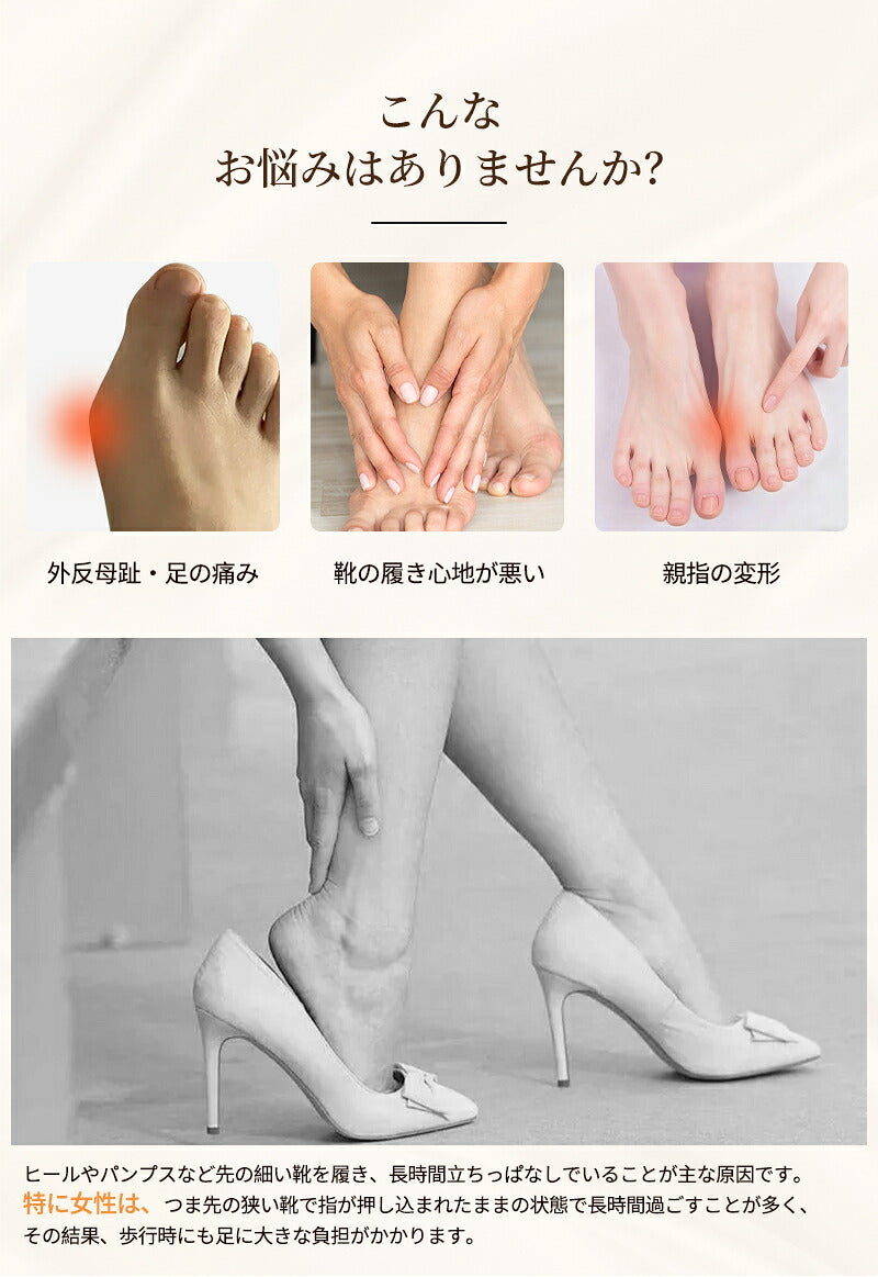 外反母趾 足指セパレーター サポーター フットケア 内反小趾 指 小指 矯正 足指サポーター 外反母趾サポーター 親足 アーチ 寝指 浮き指 左足 右足 足の痛み 五段階調整 内反小趾サポーター 広げる 靴下 浮指 足指 セパレーター 左右セット 衝撃 吸収 保護 サポーター補正