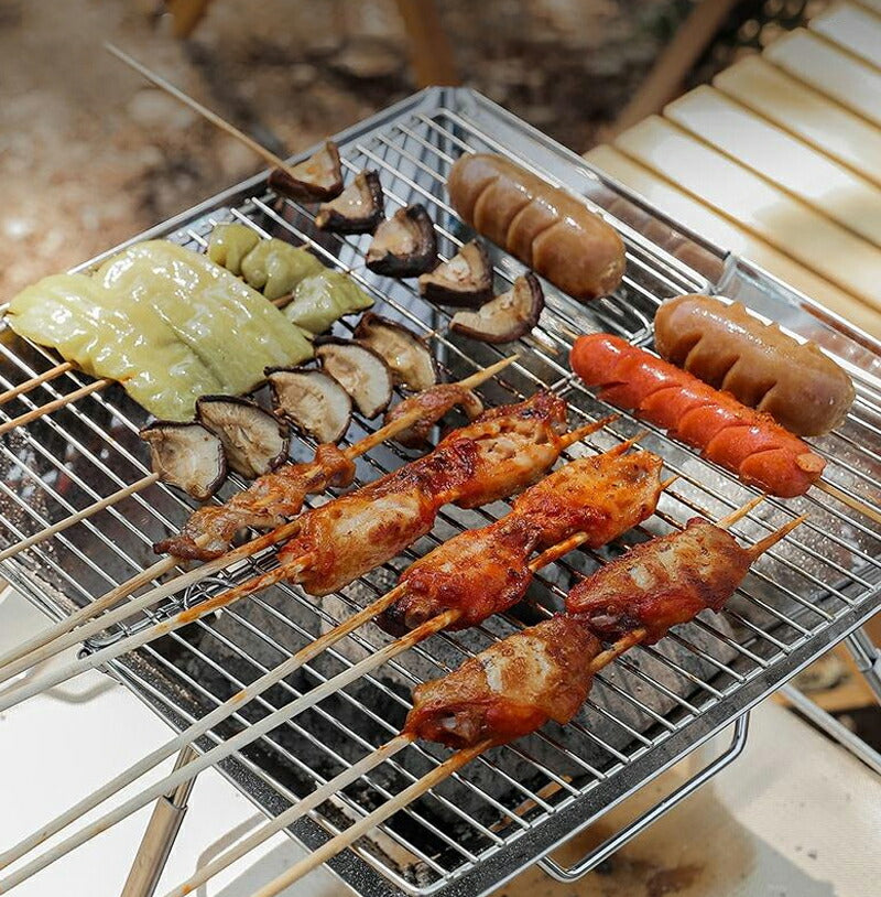 焚き火台 コンパクト バーベキューコンロ 折りたたみ式 ソロ ミニ焚き火台 軽量 bbqコンロ 小型 ファイアグリル ステンレス製 アウトドア 焚火台 高さ調整 焚き火グリル グリル 網 キャンプ用品 ファミリーキャンプ キャンプギア ファミリー 焚き火 BBQ コンロ