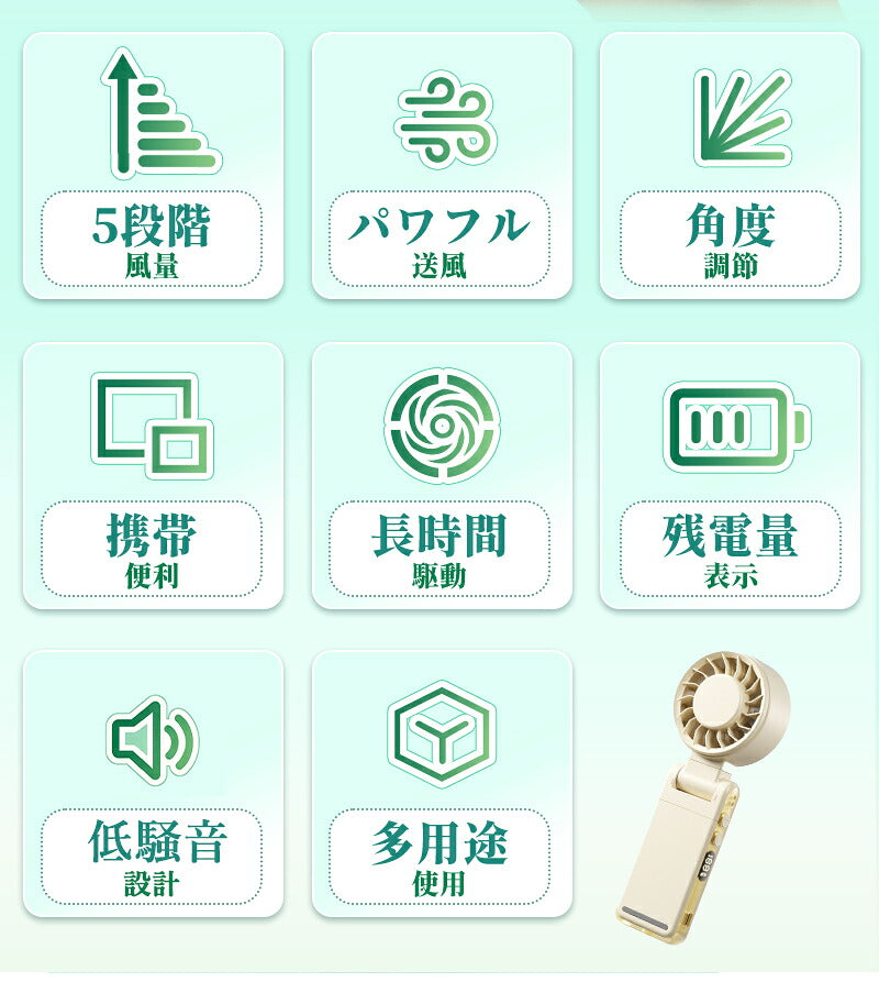 ハンディファン 強風 携帯扇風機 小型扇風機 卓上 扇風機 usb充電式 手持ち扇風機 腰掛け扇風機 ネッククーラー クリップ式 クリップ 軽量 コンパクト 長時間 手持ち 防災グッズ ハンディ 小型 夏 猛暑 ギフト