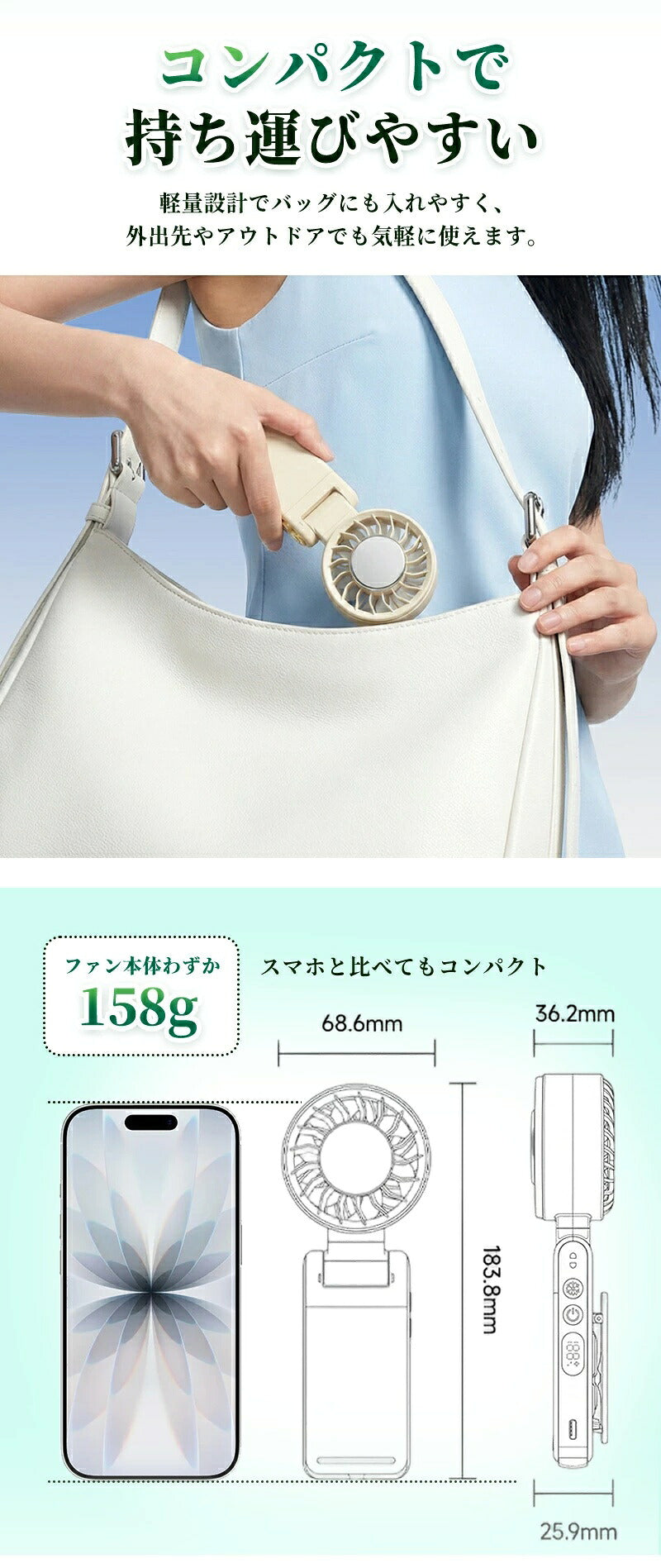 ハンディファン 強風 携帯扇風機 小型扇風機 卓上 扇風機 usb充電式 手持ち扇風機 腰掛け扇風機 ネッククーラー クリップ式 クリップ 軽量 コンパクト 長時間 手持ち 防災グッズ ハンディ 小型 夏 猛暑 ギフト