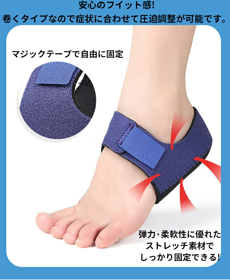 かかとサポーター かかと保護カバー 中敷き かかとクッション かかとの衝撃吸収 かかとパット テーピング サポーター footcover-001
