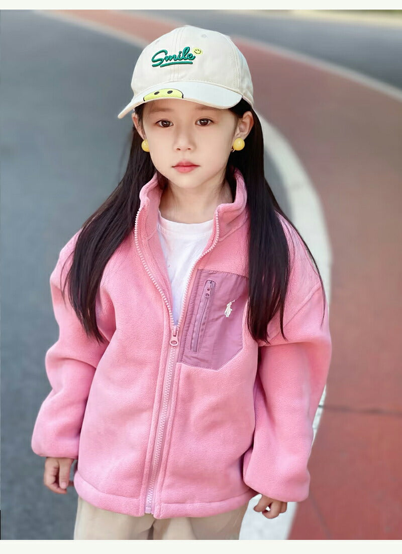 洗える 子供服 ジャケット キッズ アウトドア ベビー アウター ボアジャケット 男の子 女の子 キッズ チップス ブルゾン フリース トップス 裏ボア フードなし あったか 柔らかい 防寒 かわいい 春 秋 冬