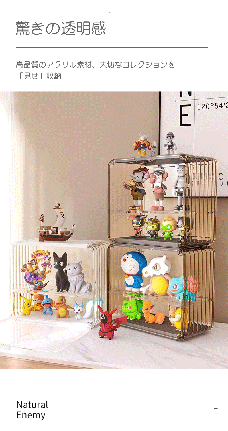 コレクションケース 高品質 サイズキューブデザイン フィギュアケースコレクションケース  Big 展示ケース クリアケースアクリル ケース コレクションボックスstorage-004