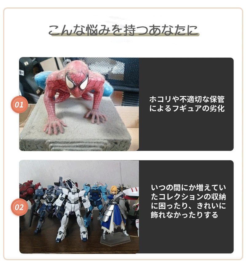 コレクションケース 高品質 サイズキューブデザイン フィギュアケースコレクションケース  Big 展示ケース クリアケースアクリル ケース コレクションボックスstorage-004