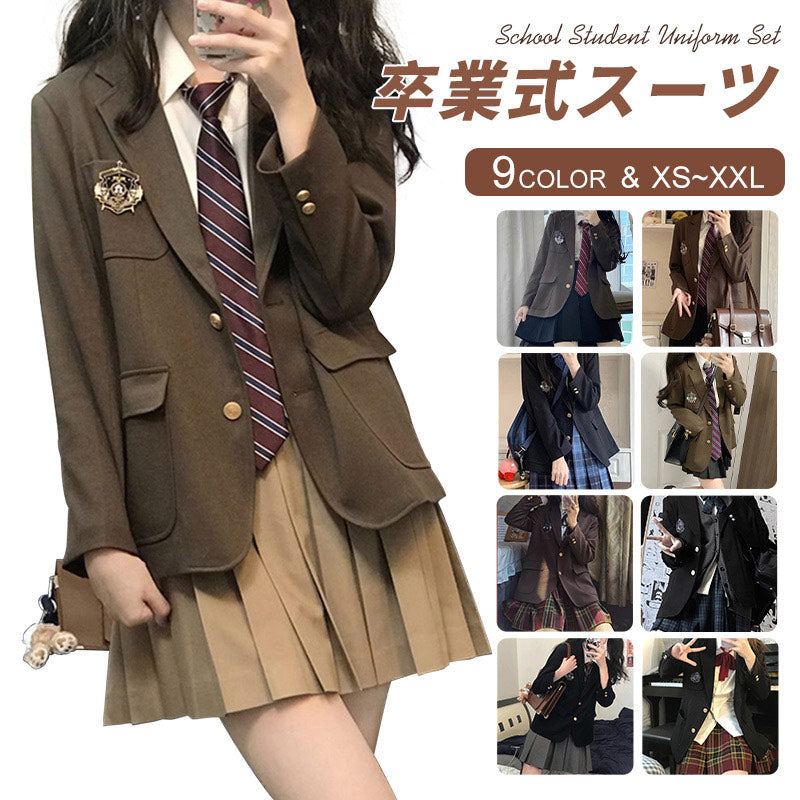 卒業式 スーツ 女の子 5点セット スーツ女の子 フォーマルスーツ 子供スーツ jk制服 高校生 小学生 小学校 女子高生 XSgirlsuit-001
