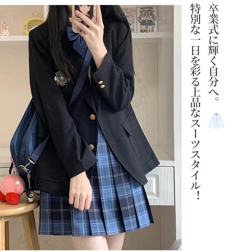 卒業式 スーツ 女の子 5点セット スーツ女の子 フォーマルスーツ 子供スーツ jk制服 高校生 小学生 小学校 女子高生 XSgirlsuit-001