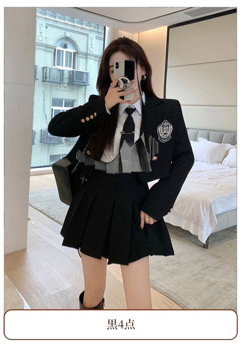 卒業式 スーツ 女の子 4点セット スーツ女の子 フォーマルスーツ 子供スーツ jk制服 高校生 小学生 小学校 女子高生 XSgirlsuit-002