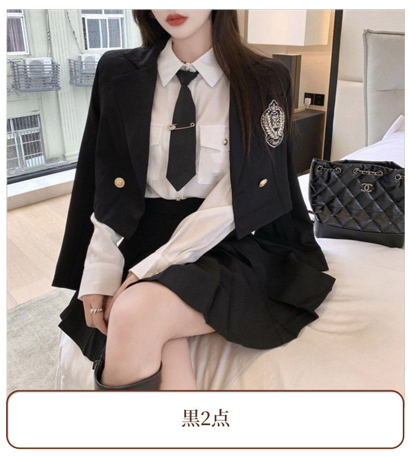 卒業式 スーツ 女の子 4点セット スーツ女の子 フォーマルスーツ 子供スーツ jk制服 高校生 小学生 小学校 女子高生 XSgirlsuit-002