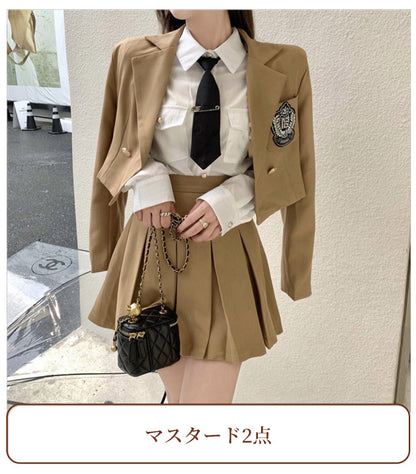 卒業式 スーツ 女の子 4点セット スーツ女の子 フォーマルスーツ 子供スーツ jk制服 高校生 小学生 小学校 女子高生 XS S M L XL XXL キッズ ジャケット ブラウス チェックスカート フォーマル 制服 リボン 中学生 スカート 2点セット