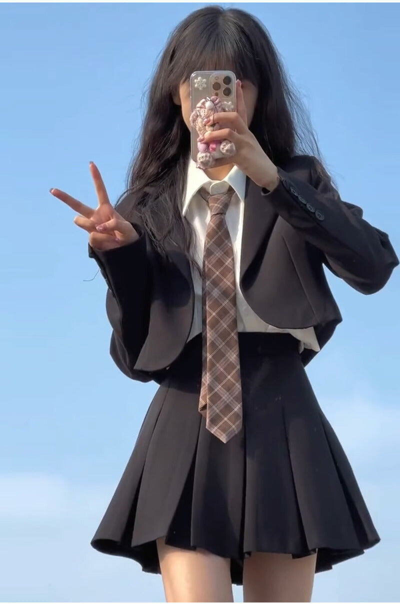 卒業式 スーツ 女の子 3点セット スーツ女の子 フォーマルスーツ 子供スーツ jk制服 高校生 小学生 小学校 女子高生 XSgirlsuit-004